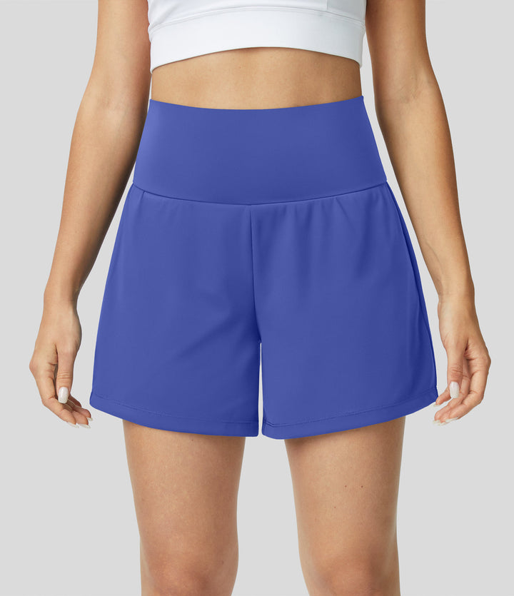 Yolanthe | 2-in-1 yogashort met hoge taille, achterzak en zijzak