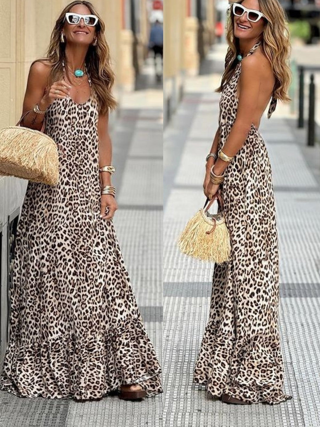 Kensi | Maxi-jurk met luipaardprint